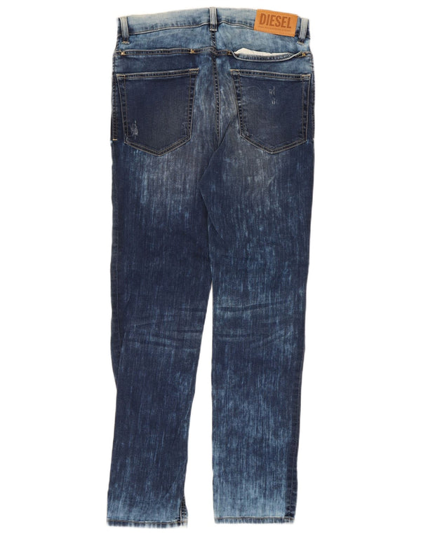 Diesel Boys Distressed Straight Jeans 13-14 år W30 L28 Blue Cotton
