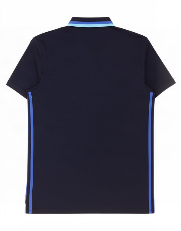 Adidas Herre Climalite Polo Shirt Medium Navy Blue Colourblock Polyester