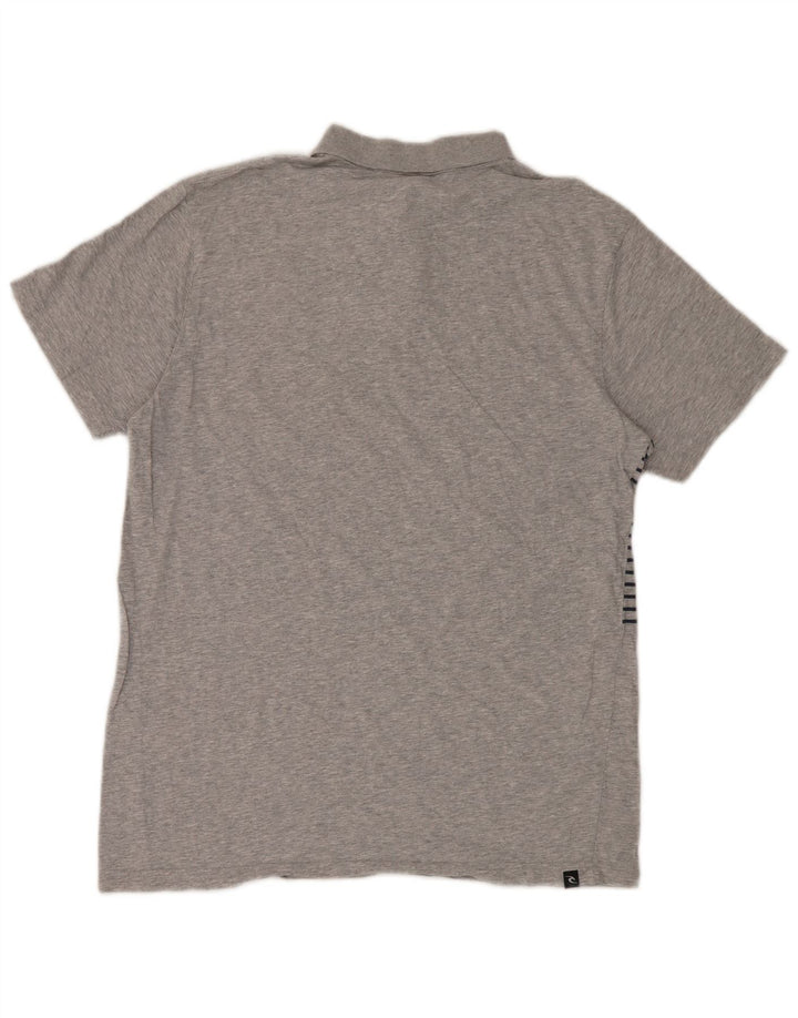 Rip Curl Herre afslappet pasform poloshirt, stor grå stribet
