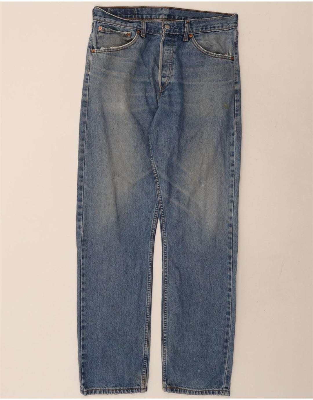 Levi's Herre 522 Straight Jeans W34 L34 Blå Bomuld