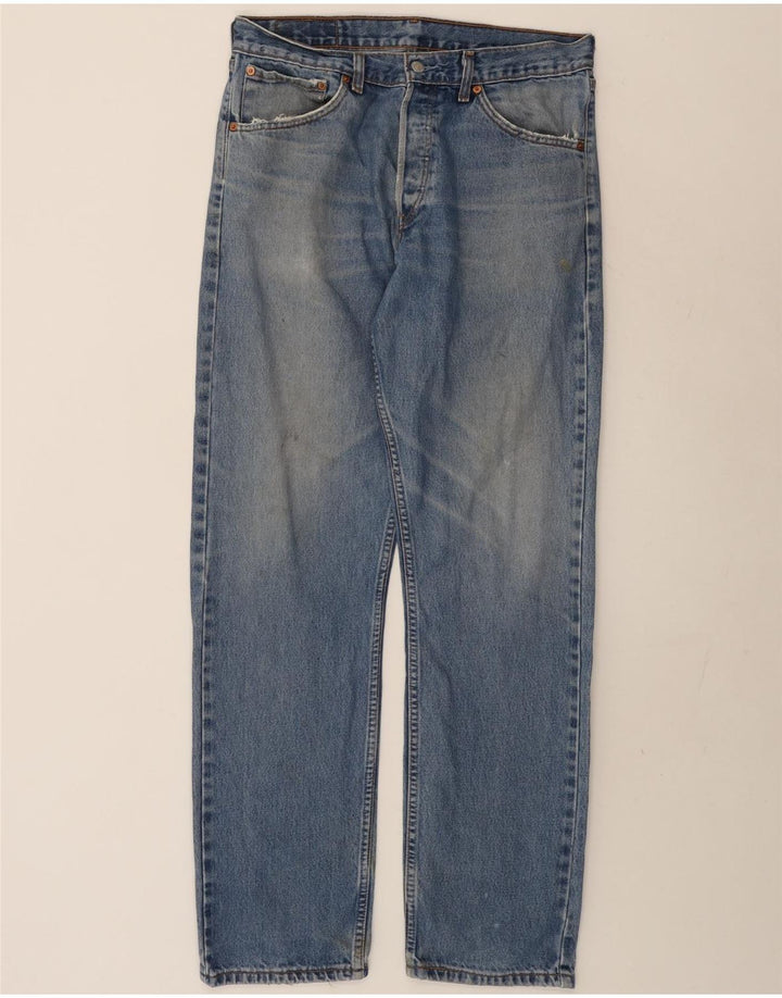 Levi's Herre 522 Straight Jeans W34 L34 Blå Bomuld