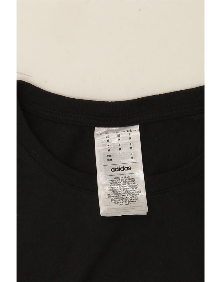Adidas Grafisk T-shirt top mellem sort polyester til mænd