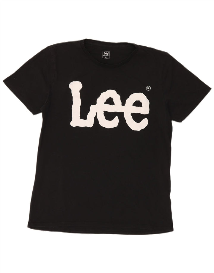 Lee Herre grafisk T-shirt top XL sort bomuld