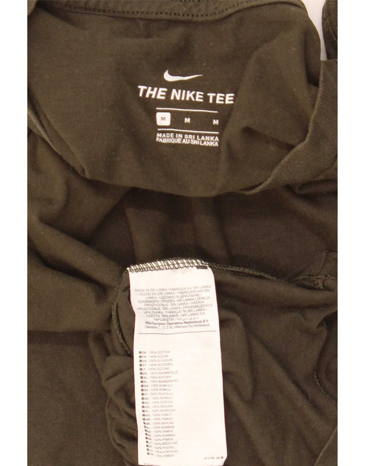 Nike Herre T-shirt Top Medium Khaki Bomuld