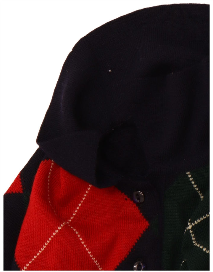 PRINGLE Herre polo-hals sweater Medium Navy Blue Argyle/Diamond