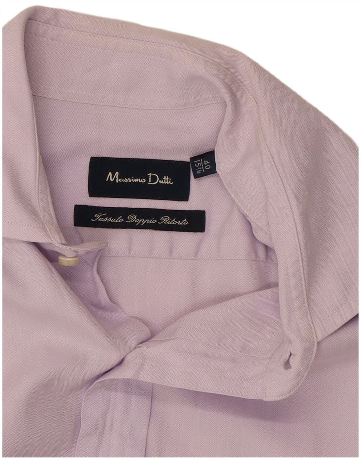Massimo Dutti Herreskjorte Str. 15 3/4 40 Medium Lilla Sildeben