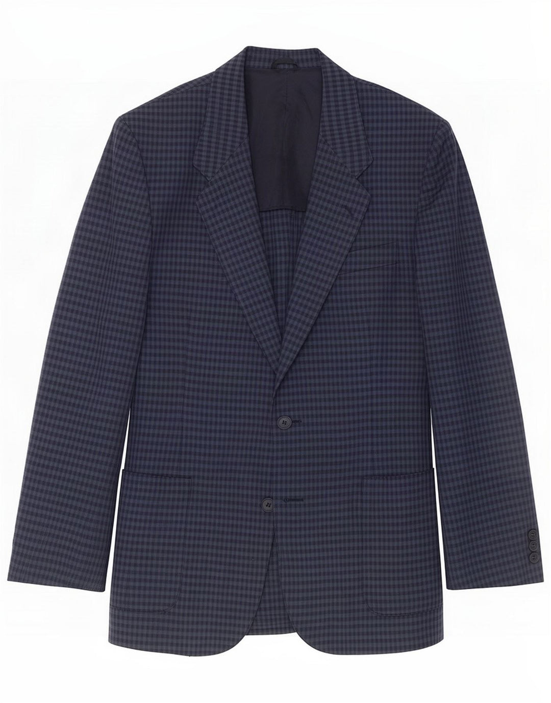 Vintage Herre 2-knaps Blazer Jacket IT 50 Large Navy Blue Gingham
