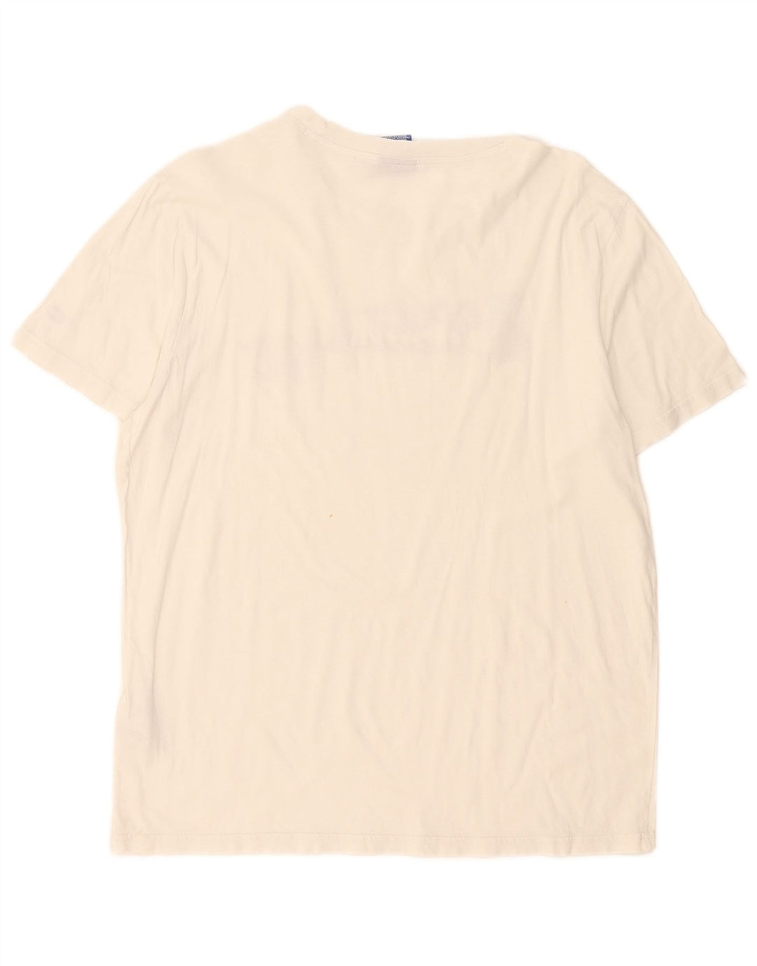 Champion Herre Grafisk T-Shirt Top Stor Hvid Bomuld