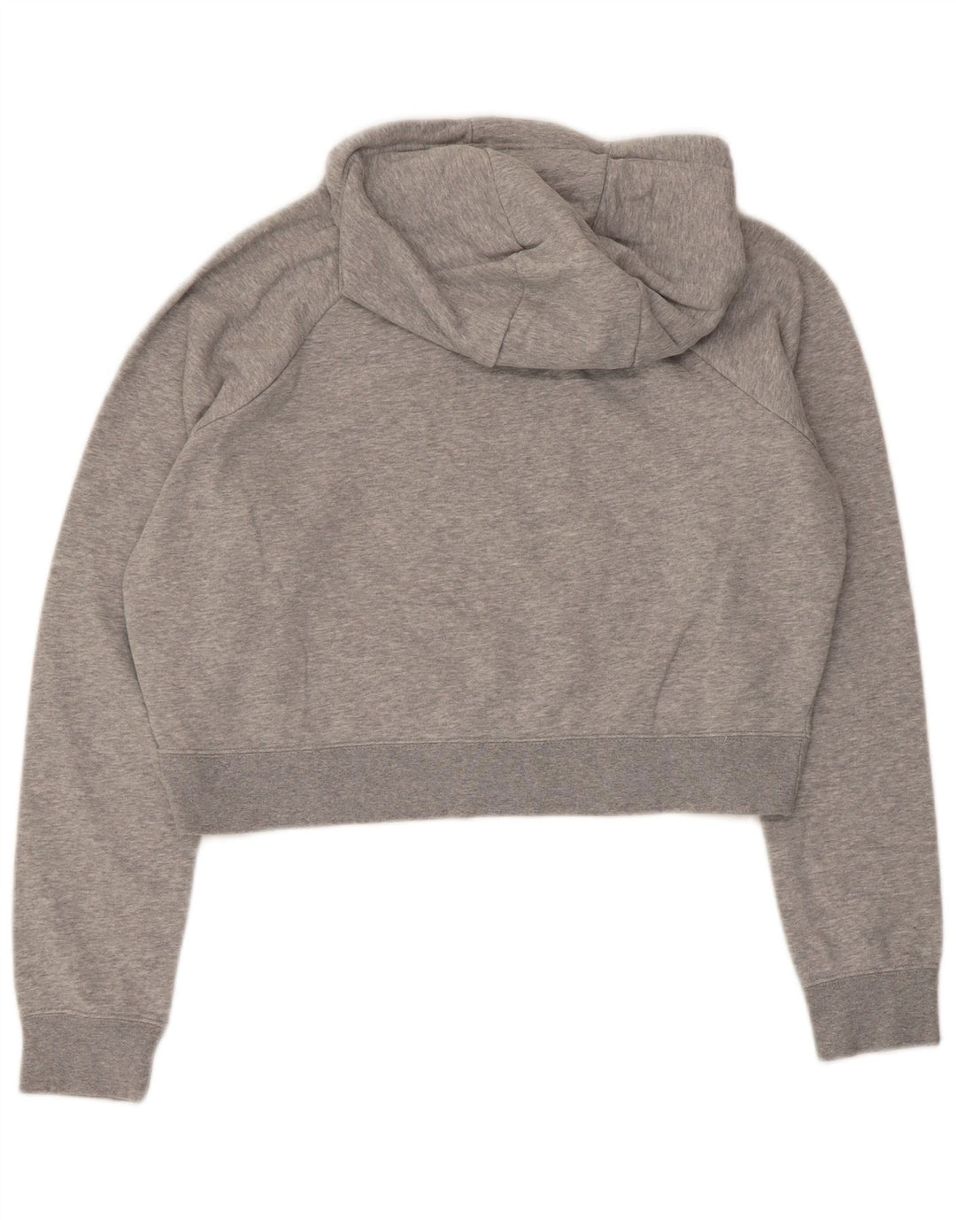 Nike Womens Graphic Crop Sweatshirt Jumper UK 16 Large Grey Bomuld