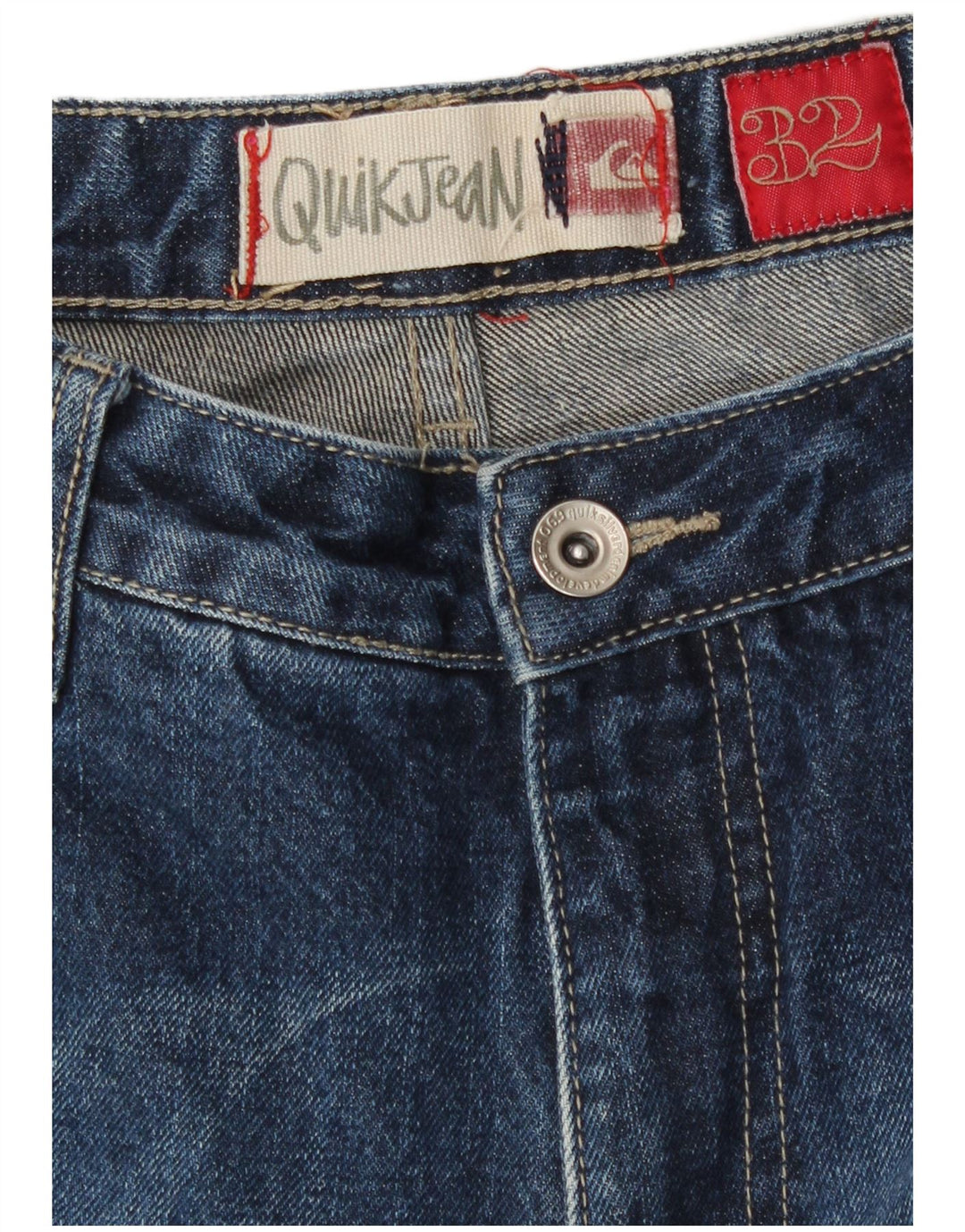 Quiksilver Herre Grafisk Bootcut Jeans W32 L31 Blå Bomuld