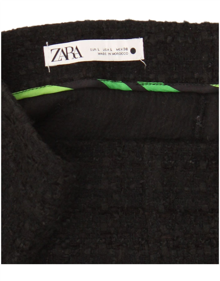 Zara Dame Mini Nederdel Large W30 Sort