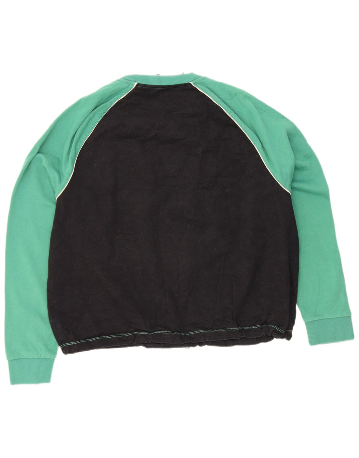 Zara Womens Oversized Sweatshirt Jumper UK 10 Small Black Colourblock