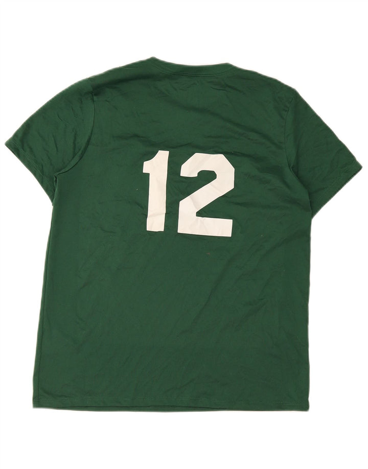 Nike Herre Dri Fit grafisk T-shirt top mellemgrøn polyester