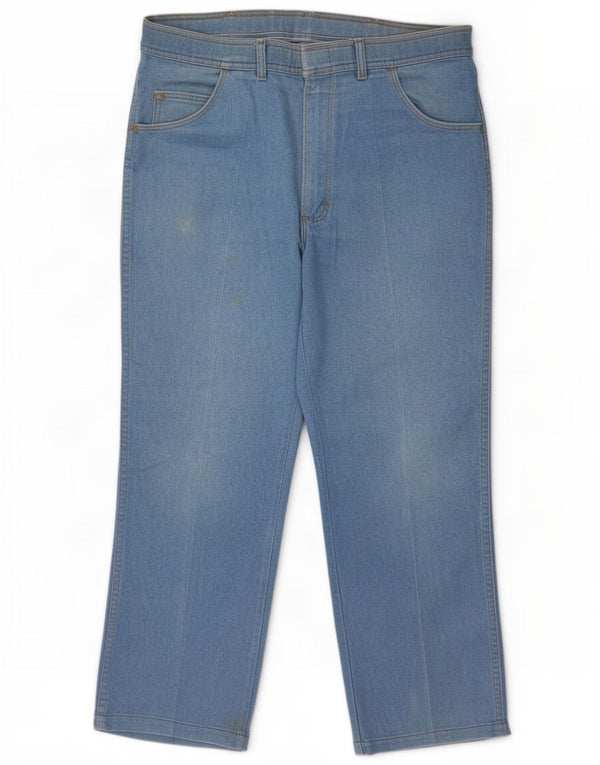 Wrangler Mens Straight Jeans W38 L29 Blue Cotton