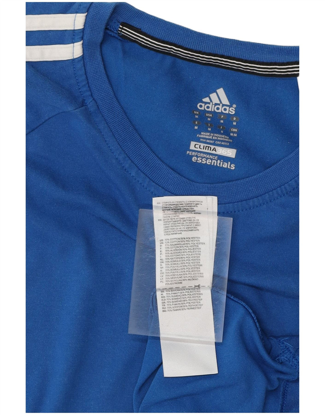 ADIDAS Herre Clima 365 T-shirt top mellemblå bomuld
