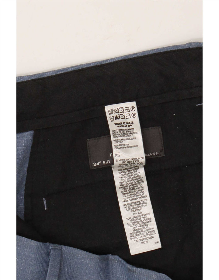 Marks & Spencer Herre Regular Fit Chinobukser W34 L29 Blå polyester