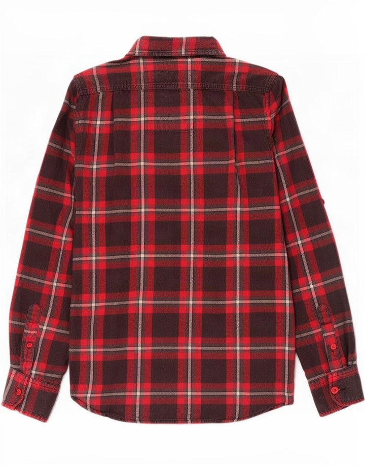 Superdry Flanelskjorte til mænd, stor rød ternet bomuld
