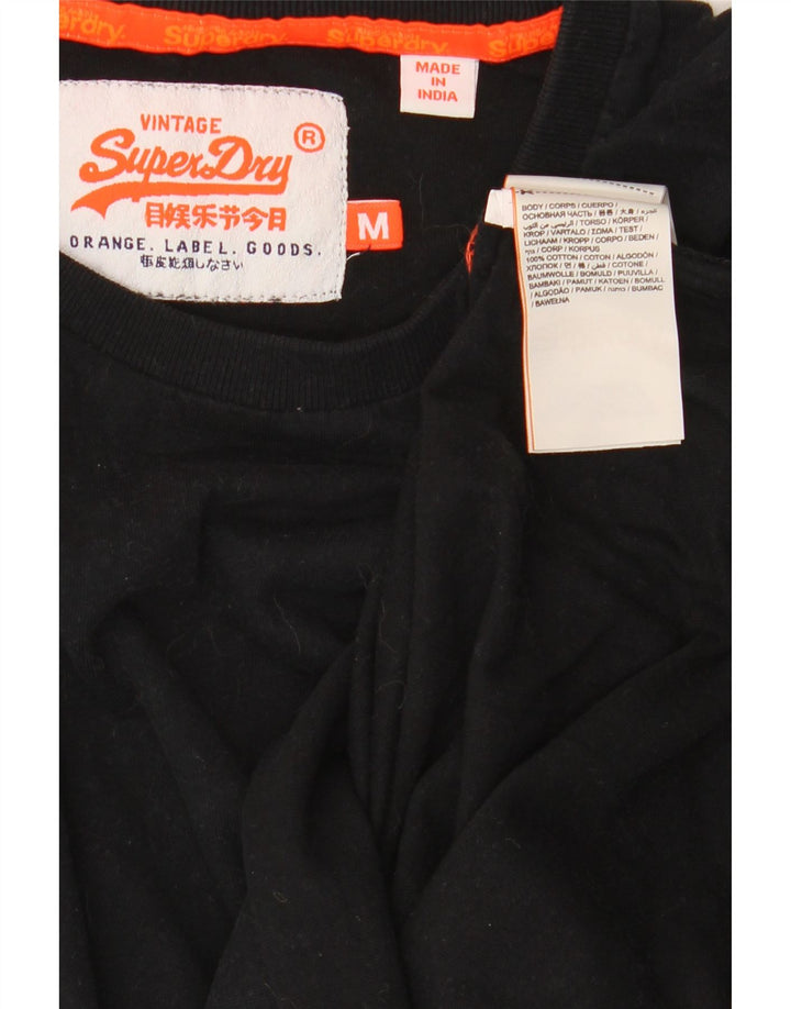 Superdry T-shirt top mellem sort bomuld til mænd