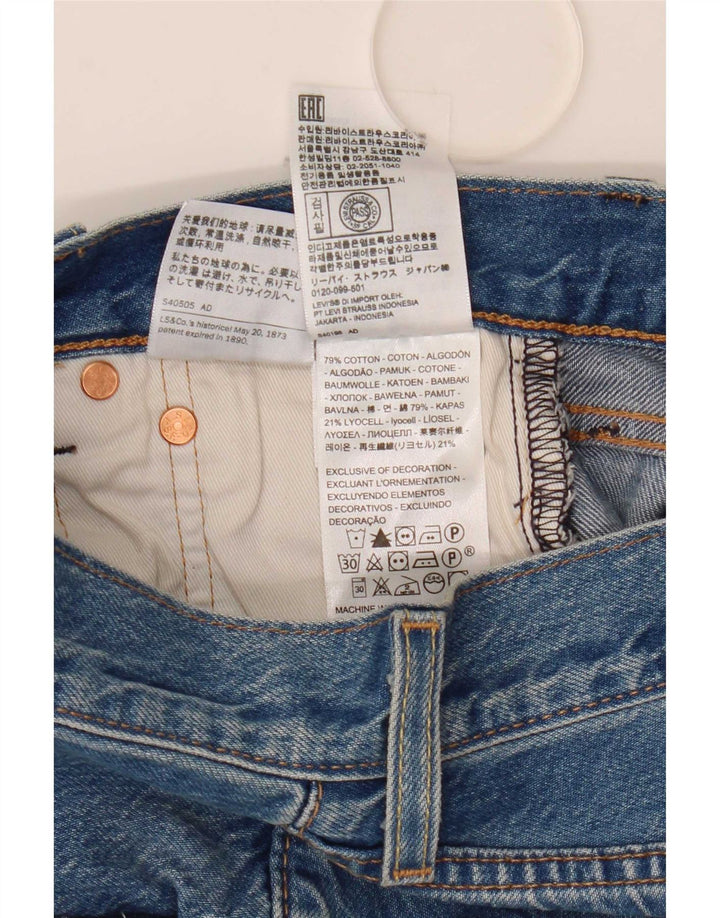 Levi's Dame 501 Straight Jeans W26 L30 Blå Bomuld