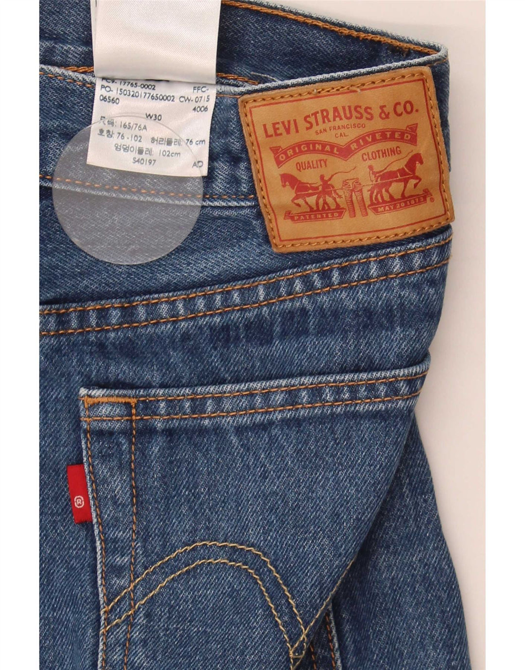 Levi's Dame Mini Denim Nederdel W30 Medium Blue Bomuld