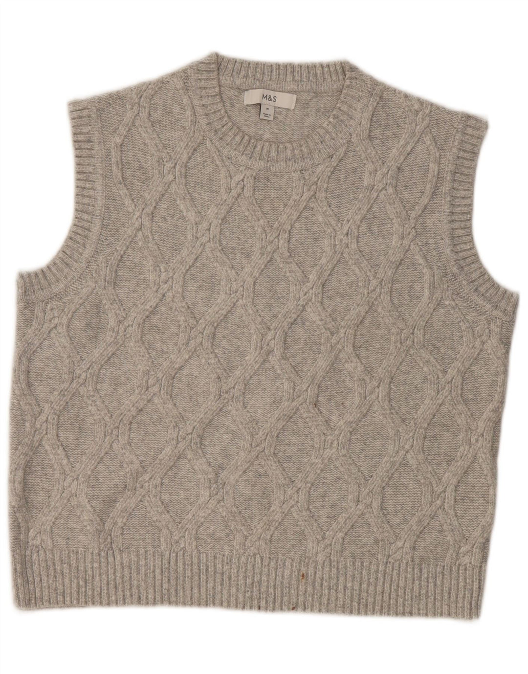 Marks & Spencer Dame Vest Tank Top UK 14 Medium Grå Polyester