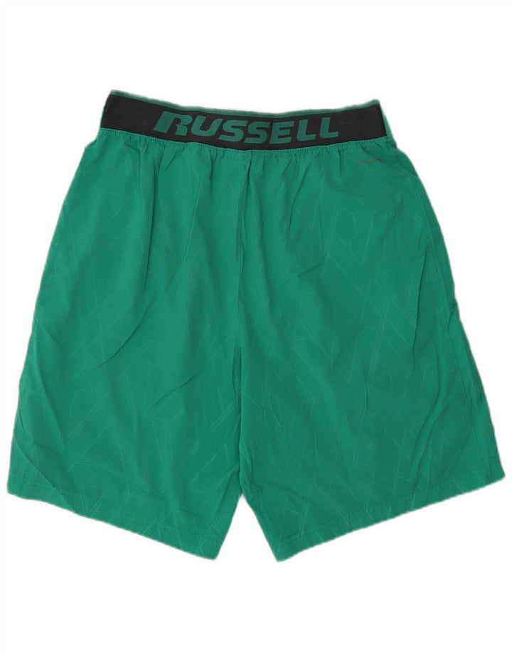 RUSSELL ATHLETIC Herre grafiske sportsshorts Medium Grøn Geometrisk