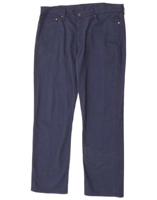 Levi's Herre 514 lige fritidsbukser W38 L32 Marineblå bomuld