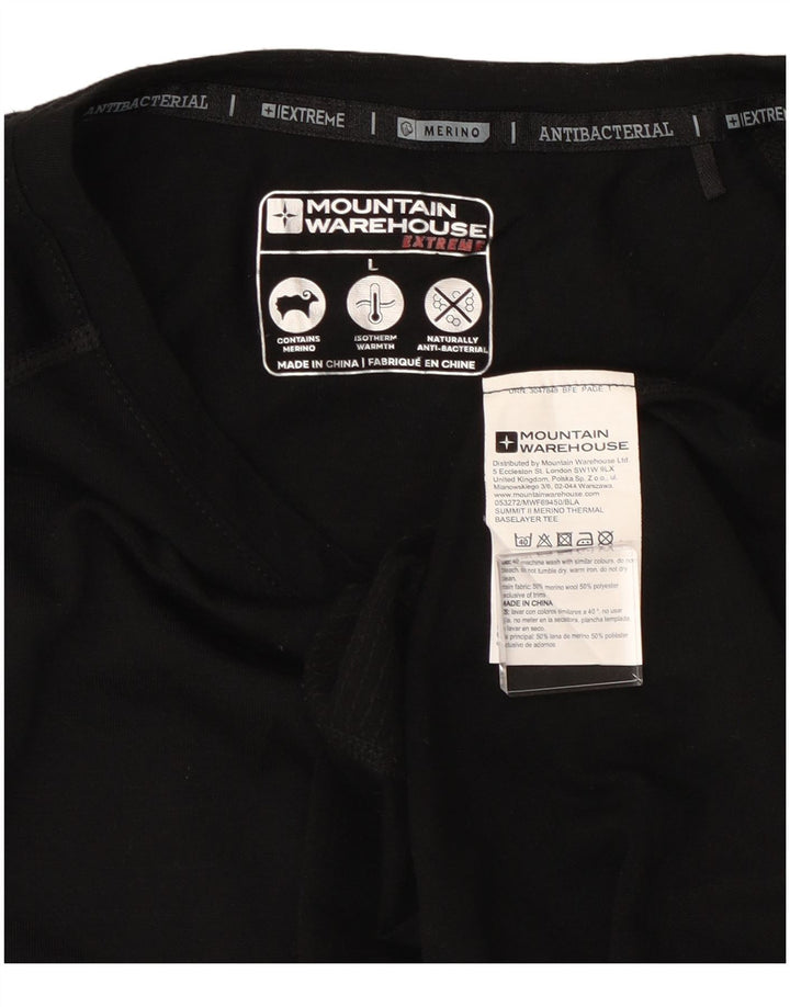 Mountain Warehouse Herre T-Shirt Top Stor Sort Uld