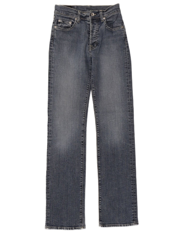 PEPE Jeans Dame Straight Jeans UK 8 Small W26 L31 Blue Cotton