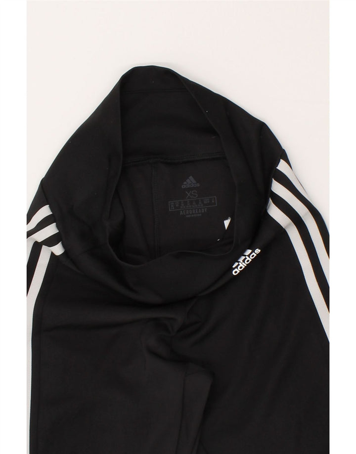 ADIDAS Womens Aeroready Leggings UK 4/6 XS Black Polyester Vintage Adidas and Second-Hand Adidas from Messina Hembry 