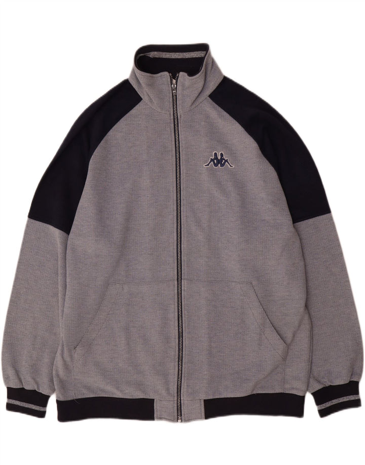 Kappa Herre grafisk træningsdragt Topjakke XL Grå Polyester