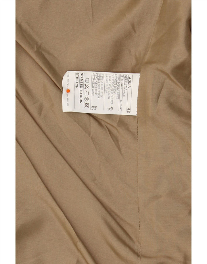 BENETTON Womens 3 Button Blazer Jacket IT 42 Medium Beige Polyester Vintage Benetton and Second-Hand Benetton from Messina Hembry 