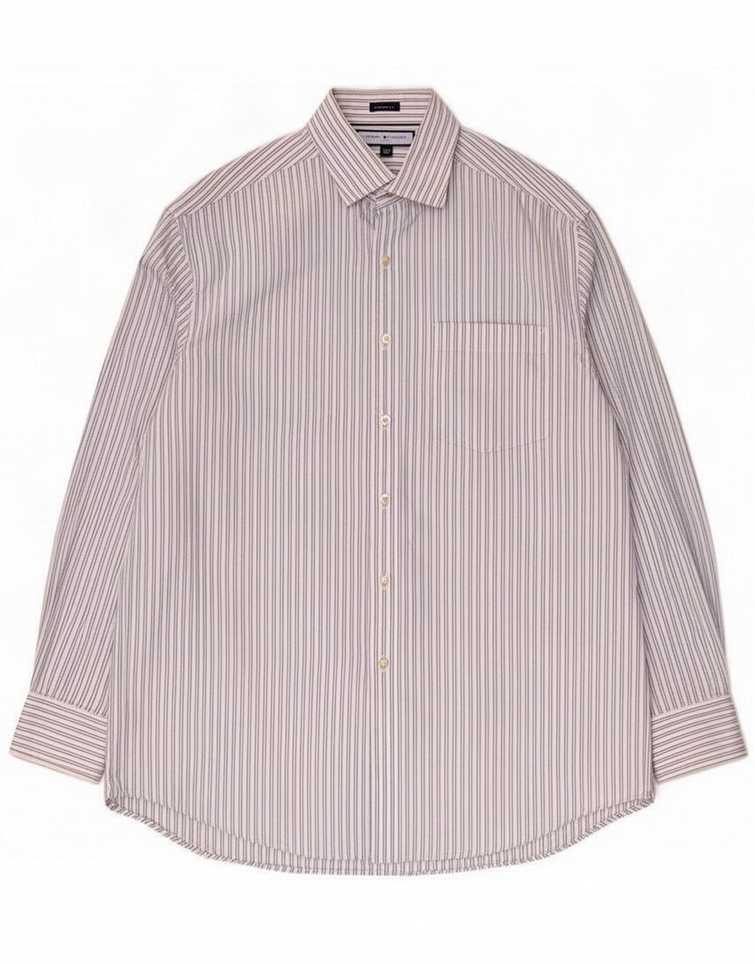 Tommy Hilfiger Herre Regular Fit skjorte Medium blå stribet bomuld