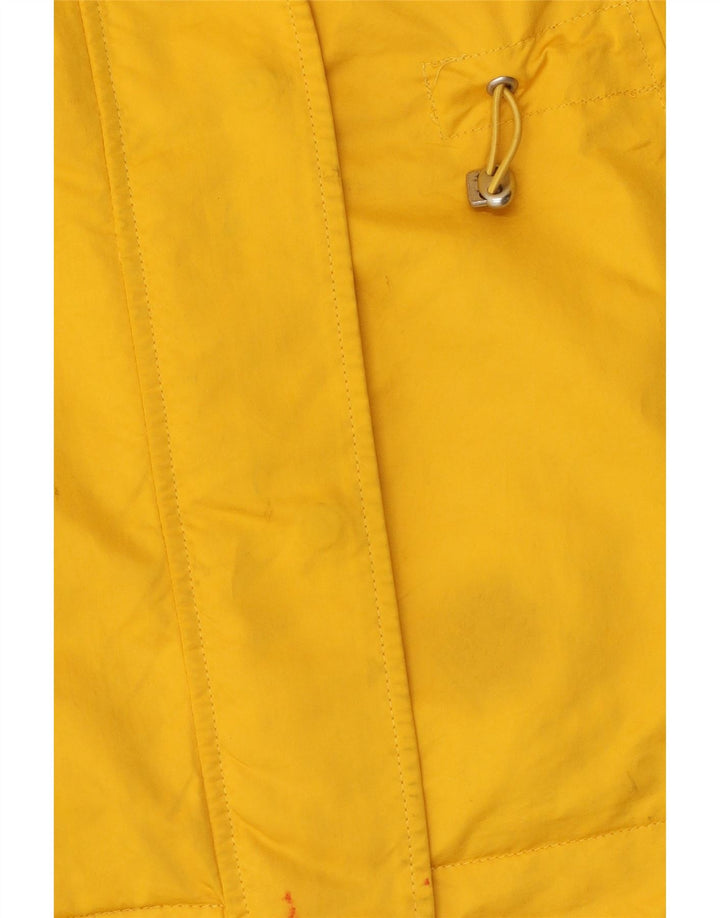 Zara vindjakkejakke med hætte til kvinder UK 14 Medium Yellow Polyester