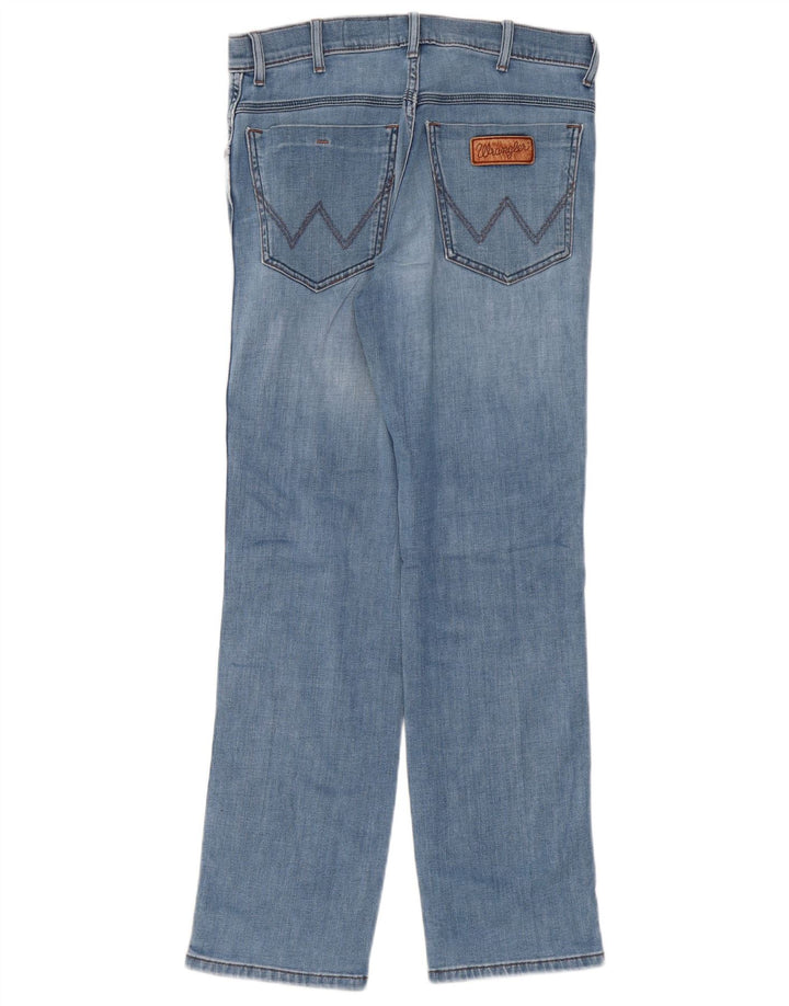 WRANGLER Herre Texas Straight Jeans W32 L30 Blå Bomuld