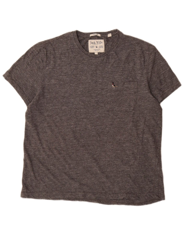 Jack Wills Herre Slim Fit T-Shirt Top 2XL Grå Bomuld