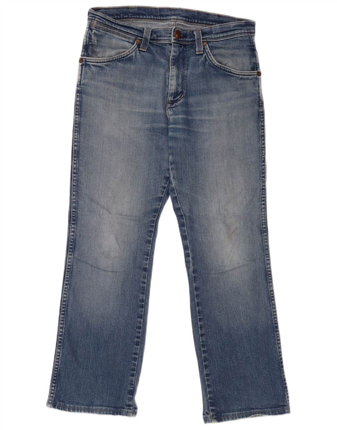 Wrangler Herre Alaska Straight Jeans W32 L28 Blå Bomuld