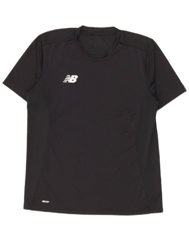 NEW BALANCE Herre grafisk T-shirt Top Medium Sort Polyester
