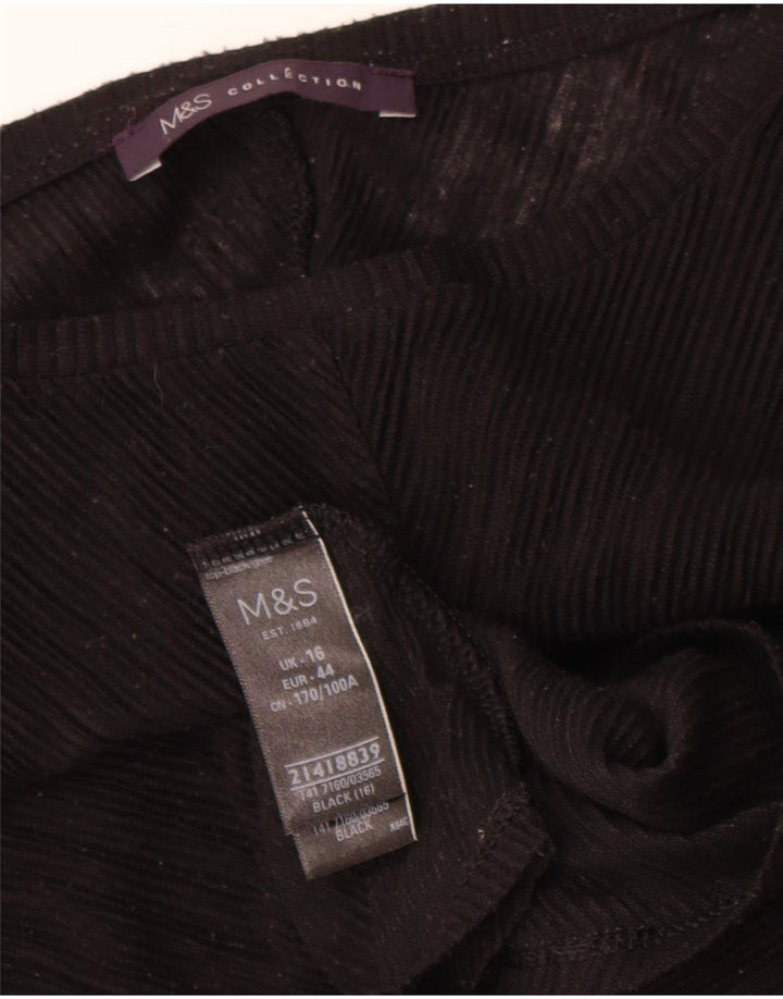 Marks & Spencer Damebluse Top UK 16 Large Black Polyester