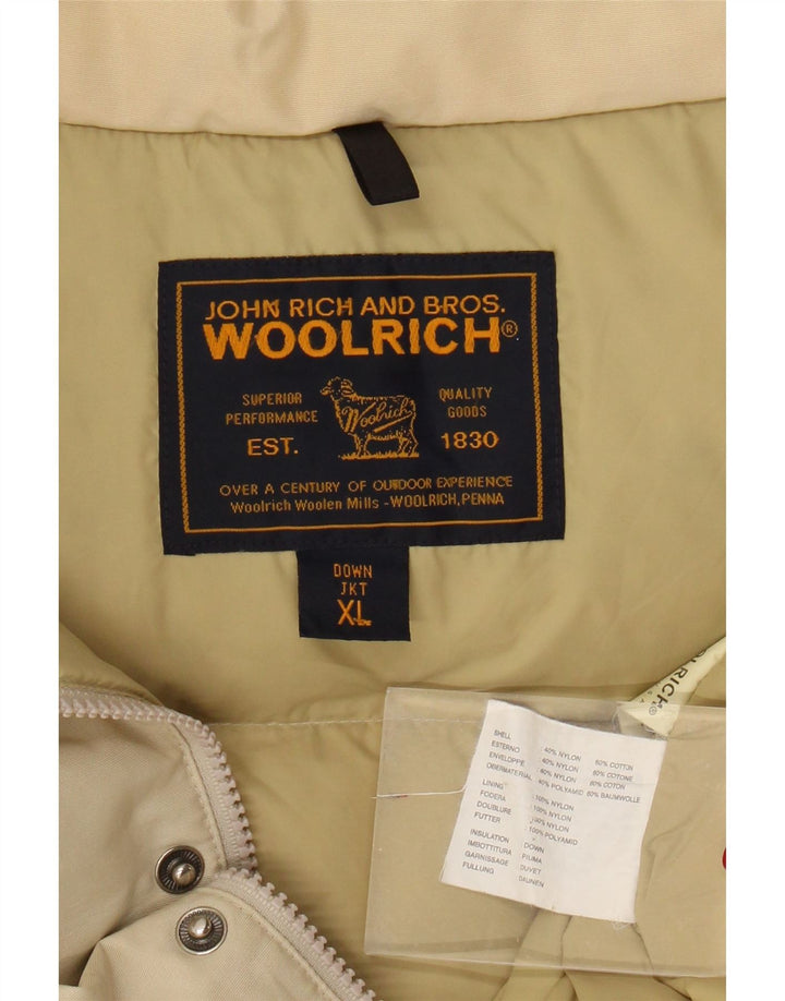 Woolrich Herre Polstret Gilet UK 42 XL Beige Nylon