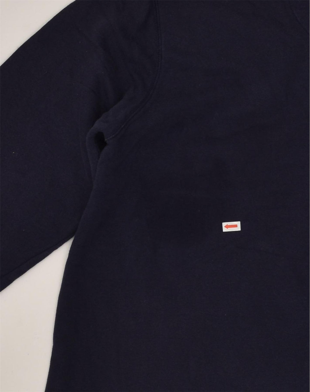 ORVIS Womens Zip Neck Sweatshirt Jumper UK 12 Medium Navy Blue Cotton | Vintage Orvis | Thrift | Second-Hand Orvis | Used Clothing | Messina Hembry 