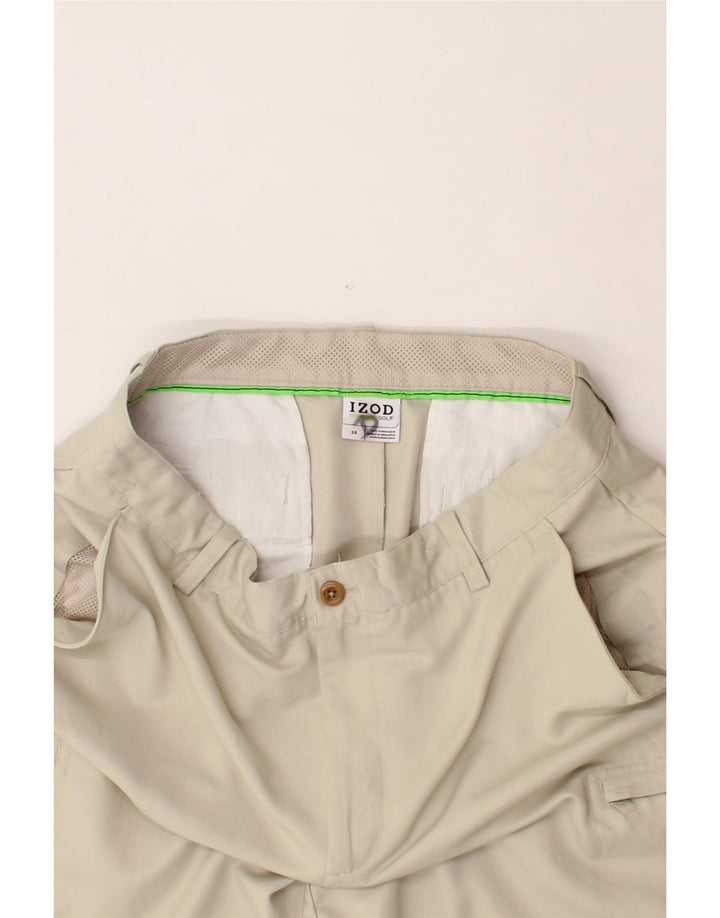 IZOD Mens Cargo Shorts W34 Large Beige Polyester Vintage Izod and Second-Hand Izod from Messina Hembry 