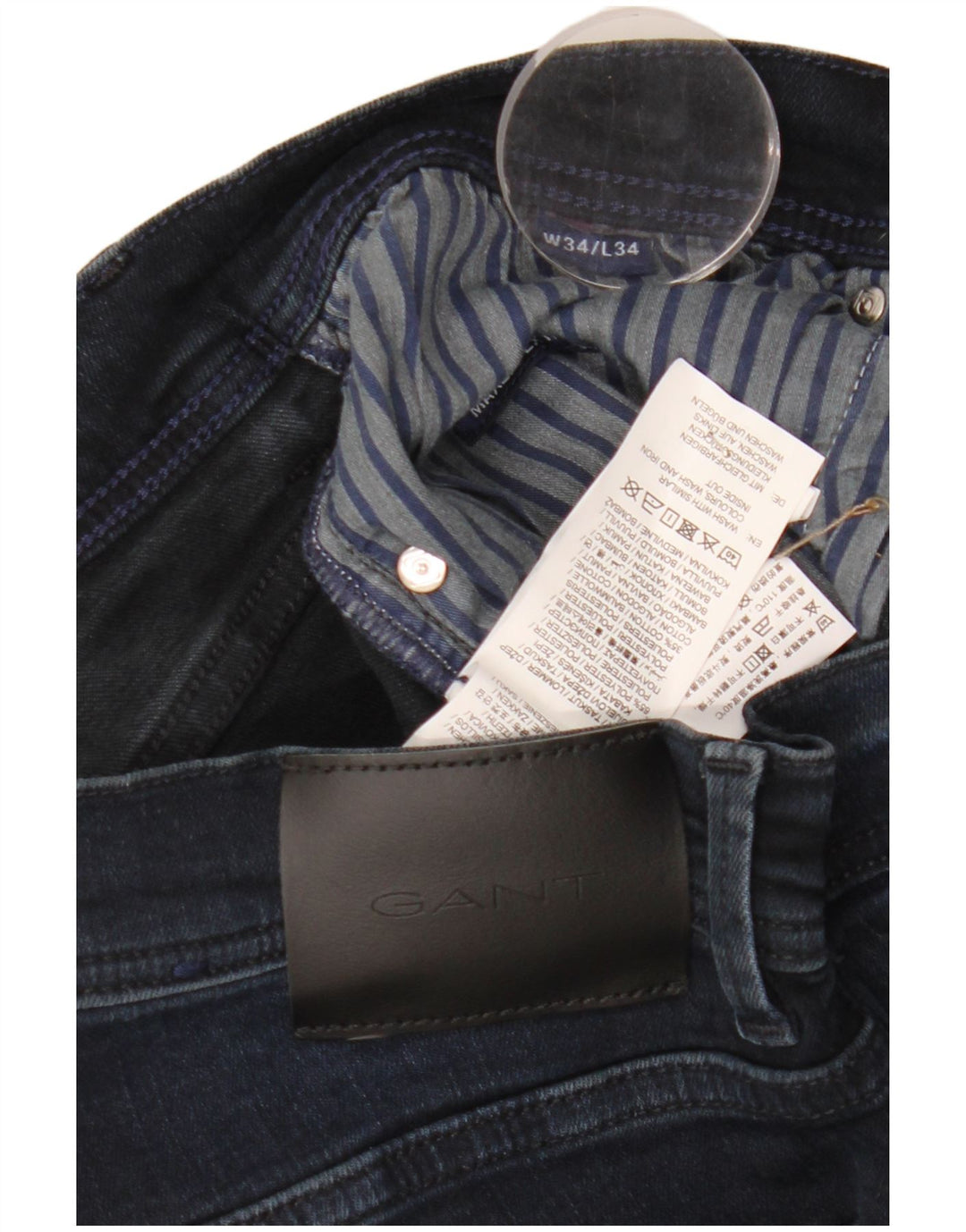 Gant Slim Jeans til mænd W34 L34 Marineblå bomuld