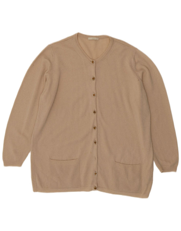Marks & Spencer Dame Cardigan Sweater UK 20 2XL Beige Lammeuld