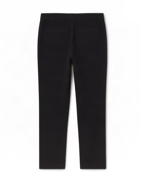 Oasis Womens Straight Chino Trousers UK 16 Large W36 L26 Black Cotton