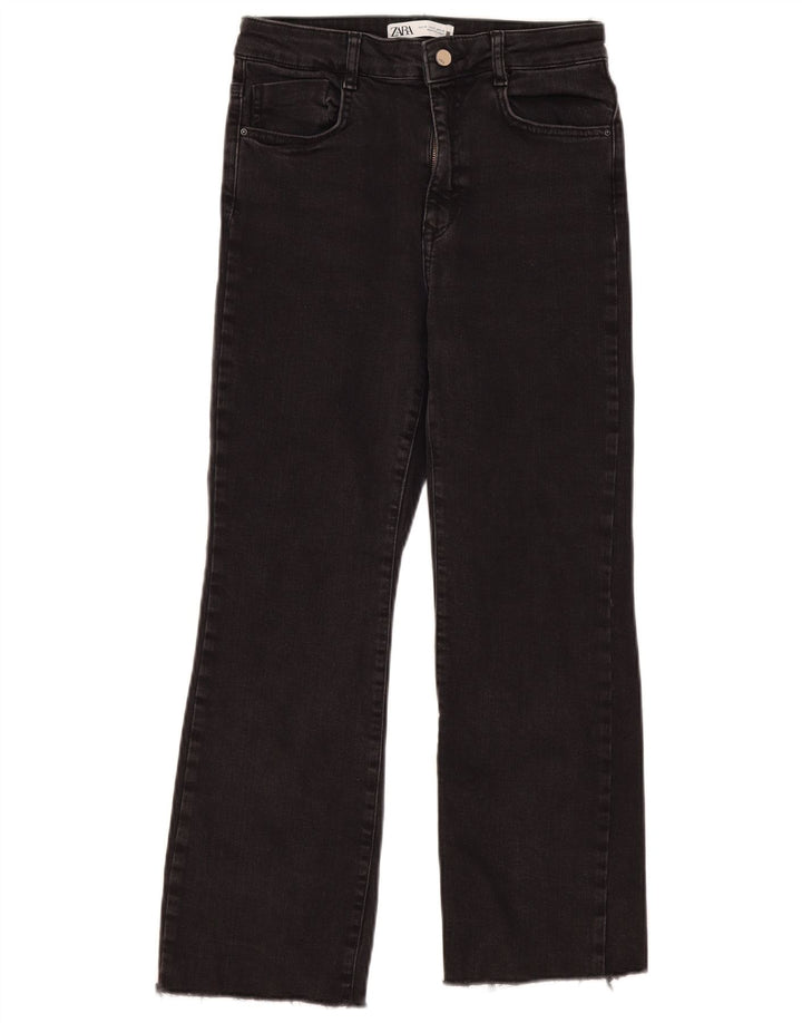 Zara Dame Straight Jeans EU 38 Small W28 L26 Sort