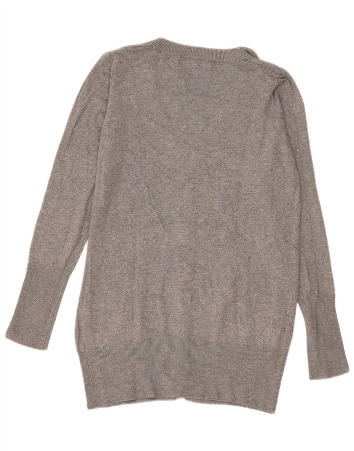 Zara Dame Cardigan Sweater UK 14 Large Grå