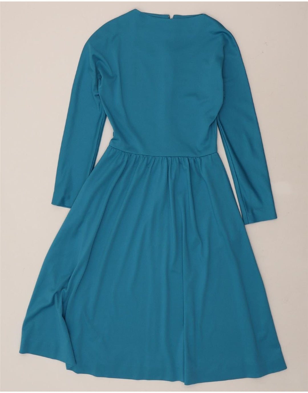 VINTAGE Womens Long Sleeve A-Line Dress IT 42 Medium Blue Vintage Vintage and Second-Hand Vintage from Messina Hembry 