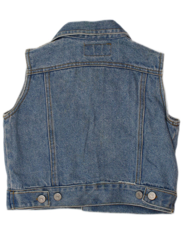 ROCKY Boys Denim Gilet 3-4 Years Blue Cotton