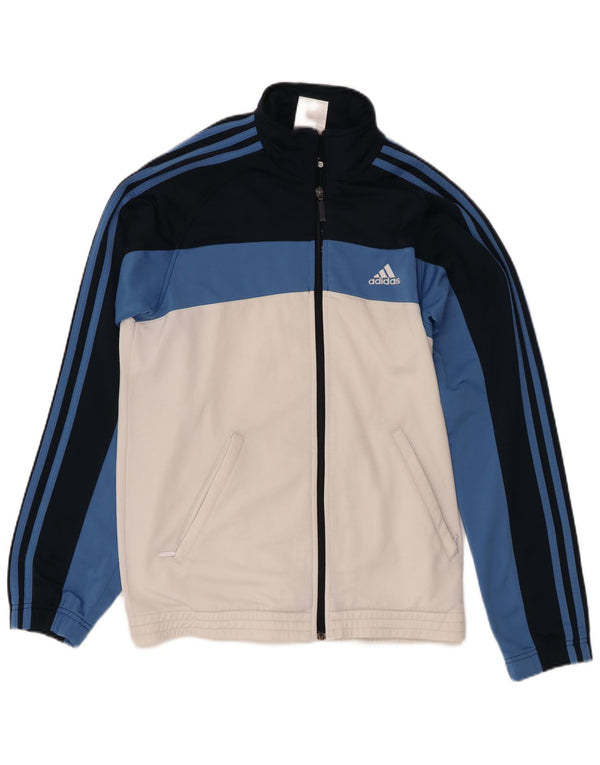 Adidas Træningsdragt til mænd Topjakke UK 38/40 Medium Navy Blue Colourblock
